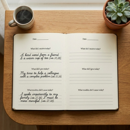 Naikan Journal - 6 Month Reflection Practice