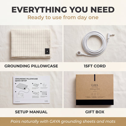 GAYA™ Grounding Pillow Case - Off White